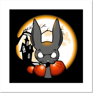 Halloween Rabbit Posters and Art